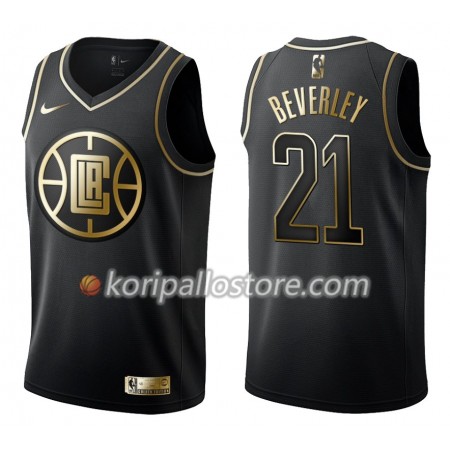 Los Angeles Clippers Patrick Beverle 21 Nike Musta Golden Edition Miesten Pelipaidat Swingman 